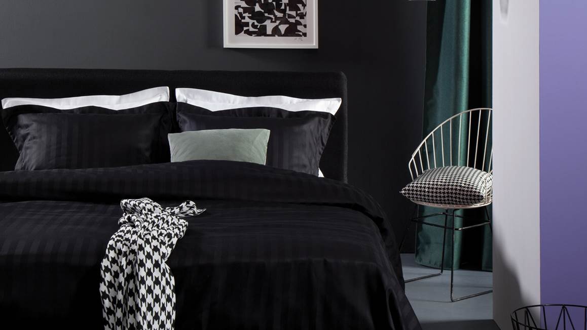 Damai Linea housse de couette noir