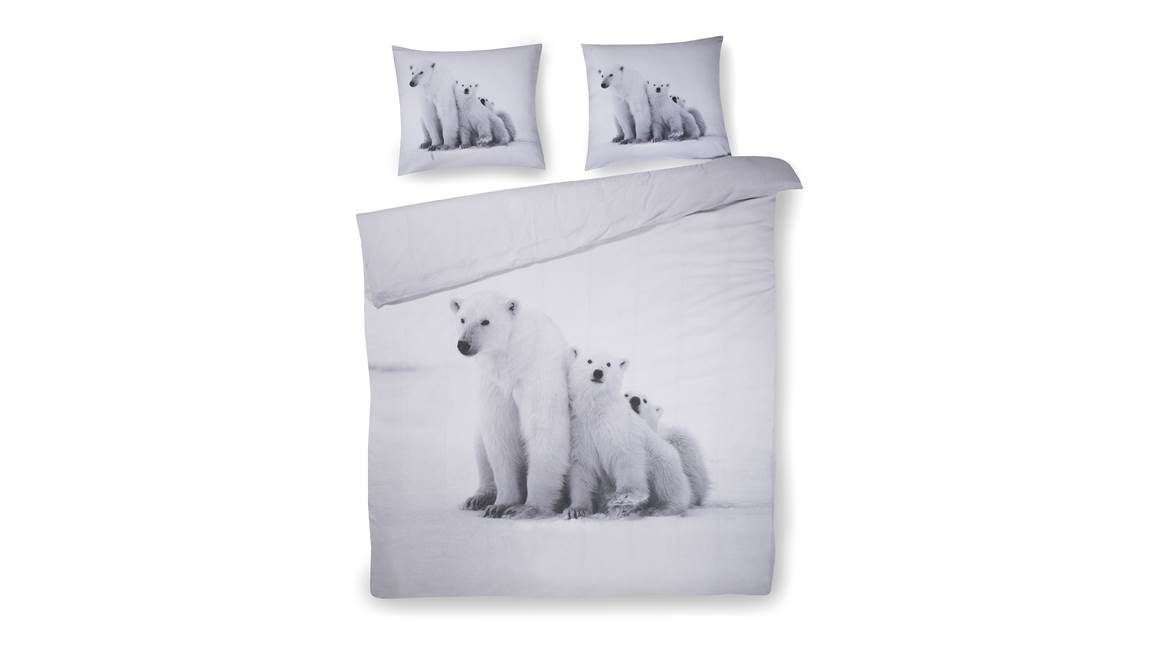 Papillon Ours polaire housse de couette en flanelle - Noir ...