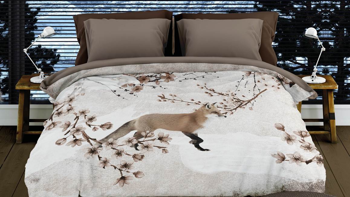 Romanette Foxy housse de couette en flanelle