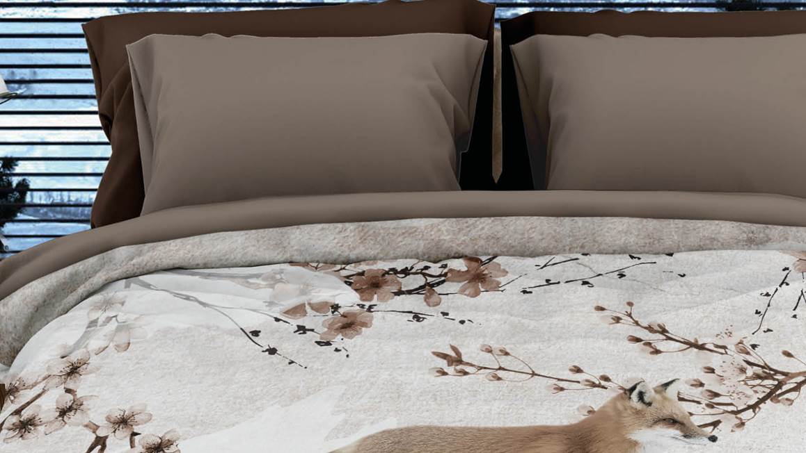 Romanette Foxy housse de couette en flanelle