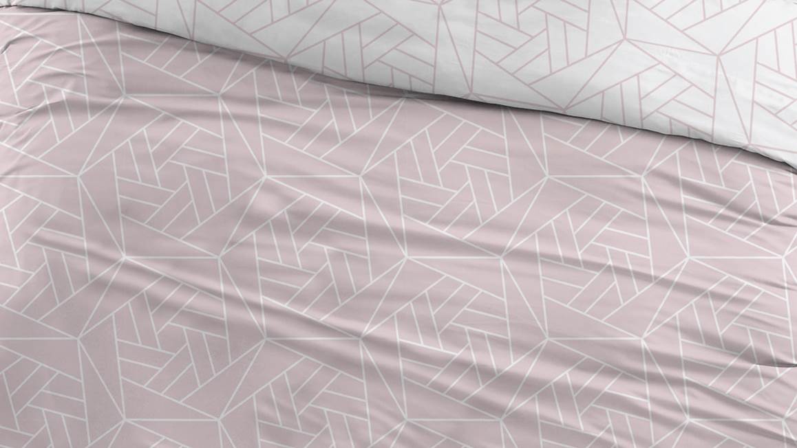 Snoozing Laslo housse de couette en flanelle rose