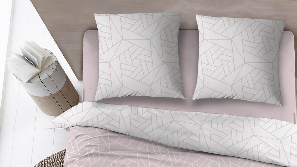 Snoozing Laslo housse de couette en flanelle rose