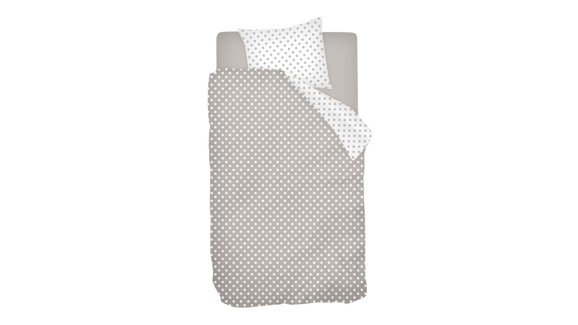 Snoozing Pierrot housse de couette en flanelle taupe