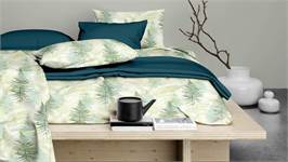 Satin d'Or Felci housse de couette vert