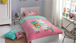Good Morning Lalama housse de couette rose