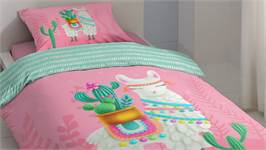 Good Morning Lalama housse de couette rose