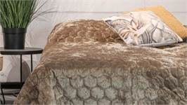 Unique Living Peggy couvre-lit taupe