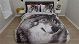 Snoozing Winter Wolf housse de couette