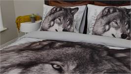 Snoozing Winter Wolf housse de couette