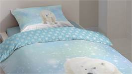 Good Morning Ours Polaire housse de couette en flanelle
