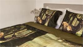 Snoozing Rayons housse de couette en flanelle multicolore
