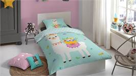 Good Morning Lama housse de couette menthe