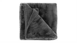 Unique Living Torvah plaid polaire gris foncé