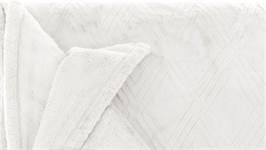Unique Living Aube plaid polaire blanc de lait