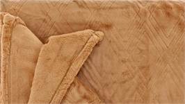 Unique Living Aube plaid polaire sable