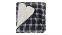 Unique Living Téo plaid polaire vert gris