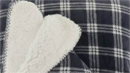 Unique Living Téo plaid polaire vert gris