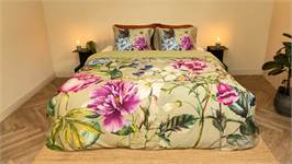 Snoozing Verdure Fleurie housse de couette vert