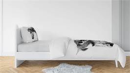 Snoozing Cheval Blanc housse de couette en flanelle blanc