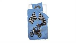 Snoozing Jelte housse de couette en flanelle bleu