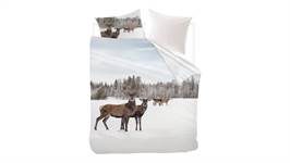 Snoozing Pays d’Hiver housse de couette en flanelle