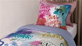 Snoozing Rêves Graffiti housse de couette multicolore