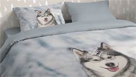 Good Morning Husky housse de couette en flanelle