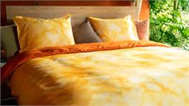 Kayori Reiko housse de couette jaune ocre