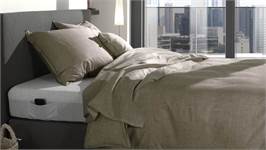 Zohome Lino housse de couette taupe