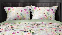 Satin d'Or Fabienne housse de couette vert
