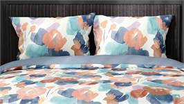 Satin d'Or Murillo housse de couette bleu brouillard