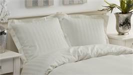 Papillon Uni Satin housse de couette ivoire