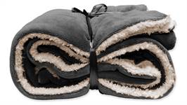 Unique Living Lars plaid polaire anthracite