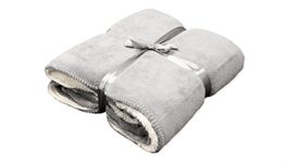 Unique Living Coby plaid polaire gris silex