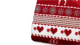 Unique Living Winter plaid polaire rouge