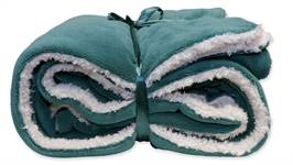 Unique Living Lars plaid polaire vert bleu