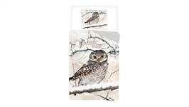 Snoozing Chouette housse de couette en flanelle sable