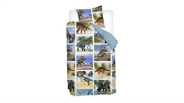 Snoozing Dinosaur housse de couette en flanelle multicolore
