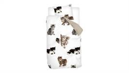 Snoozing Kittens housse de couette en flanelle multicolore