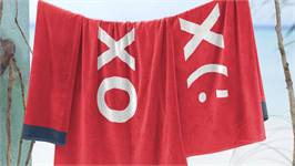Seahorse XO serviette de plage rouge