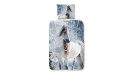 Good Morning White Horse housse de couette en flanelle