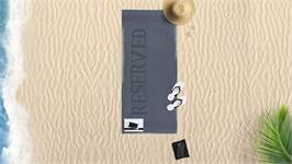 Reserved serviette de plage gris