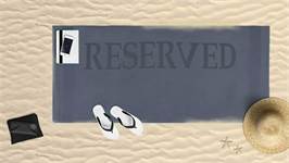 Reserved serviette de plage gris