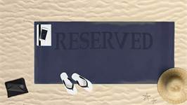 Reserved serviette de plage marine
