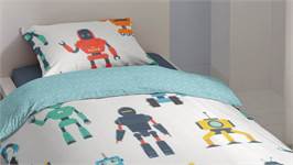 Good Morning Robots housse de couette multicolore
