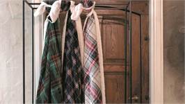 Unique Living Larsson plaid polaire vert foncé