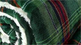 Unique Living Larsson plaid polaire vert foncé