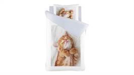 iSeng Chaton housse de couette blanc
