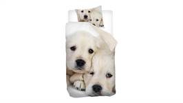 Snoozing Puppy Love housse de couette multicolore