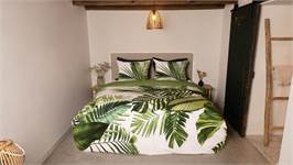 Snoozing Palm Leaves housse de couette en flanelle